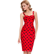 Belle Poque Vintage 50s Robe Robe à bascule Polka Dots Retro PinUp Dress BP000020-4